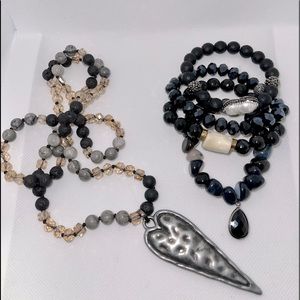 Crystal bracelet and necklace set